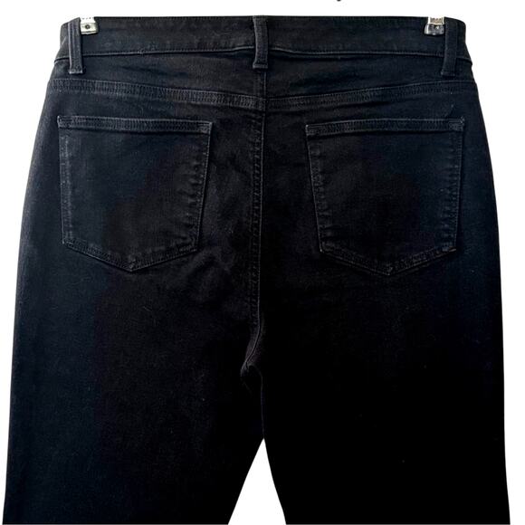 Talbots Black Velveteen Straight Jeans 12P High Rise Stretch Office - Picture 10 of 14